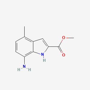 Methyl 7-amino-4-methyl-1H-indole-2-carboxylate