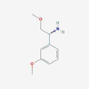 molecular formula C10H15NO2 B13657812 (R)-2-Methoxy-1-(3-methoxyphenyl)ethan-1-amine 