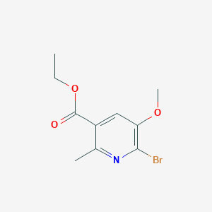 molecular formula C10H12BrNO3 B13657823 Ethyl 6-bromo-5-methoxy-2-methylnicotinate 