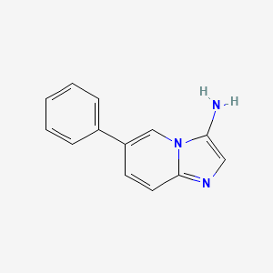 molecular formula C13H11N3 B13657837 6-Phenylimidazo[1,2-a]pyridin-3-amine 