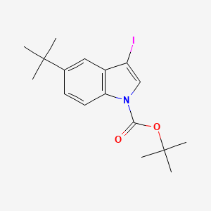 molecular formula C17H22INO2 B13657908 tert-Butyl 5-(tert-butyl)-3-iodo-1H-indole-1-carboxylate 