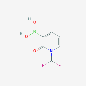 molecular formula C6H6BF2NO3 B13657919 (1-(Difluoromethyl)-2-oxo-1,2-dihydropyridin-3-yl)boronic acid 