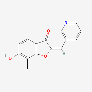 6-Hydroxy-7-methyl-2-[(pyridin-3-yl)methylidene]-2,3-dihydro-1-benzofuran-3-one