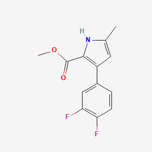 molecular formula C13H11F2NO2 B13657944 Methyl 3-(3,4-difluorophenyl)-5-methyl-1H-pyrrole-2-carboxylate 