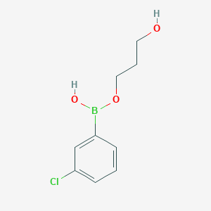 molecular formula C9H12BClO3 B13657960 3-Hydroxypropyl hydrogen (3-chlorophenyl)boronate 