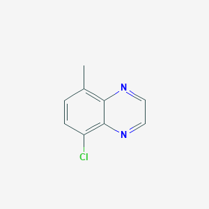 molecular formula C9H7ClN2 B13658004 5-Chloro-8-methylquinoxaline 