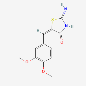 (E)-5-(3,4-Dimethoxybenzylidene)-2-iminothiazolidin-4-one