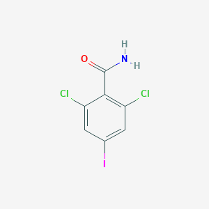 molecular formula C7H4Cl2INO B13658016 2,6-Dichloro-4-iodobenzamide 