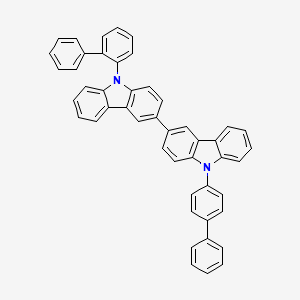 molecular formula C48H32N2 B13658033 9-([1,1'-Biphenyl]-2-yl)-9'-([1,1'-biphenyl]-4-yl)-9H,9'H-3,3'-bicarbazole 