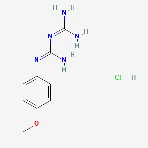 molecular formula C9H14ClN5O B1365804 1-(对甲氧基苯基)双胍盐酸盐 CAS No. 4838-56-6