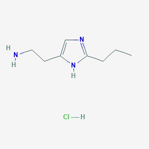 molecular formula C8H16ClN3 B13658056 2-(2-Propyl-1H-imidazol-4-yl)ethanamine hydrochloride 