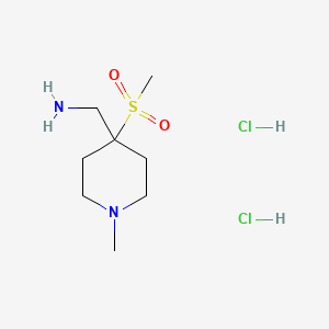 (1-Methyl-4-(methylsulfonyl)piperidin-4-yl)methanamine dihydrochloride