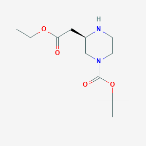 R-Tert-butyl 3-(2-ethoxy-2-oxoethyl)piperazine-1-carboxylate