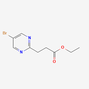 molecular formula C9H11BrN2O2 B13658080 Ethyl 3-(5-bromopyrimidin-2-yl)propanoate 