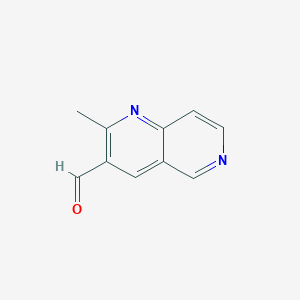 molecular formula C10H8N2O B13658084 2-Methyl-1,6-naphthyridine-3-carbaldehyde 