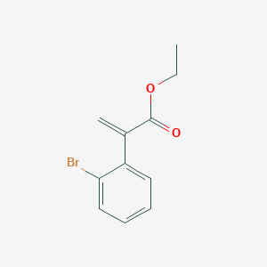 molecular formula C11H11BrO2 B13658118 Ethyl 2-(2-bromophenyl)acrylate 