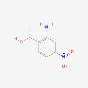 molecular formula C8H10N2O3 B13658196 1-(2-Amino-4-nitrophenyl)ethanol 