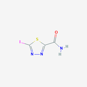 molecular formula C3H2IN3OS B13658208 5-Iodo-1,3,4-thiadiazole-2-carboxamide 