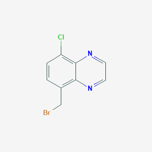 molecular formula C9H6BrClN2 B13658222 5-(Bromomethyl)-8-chloroquinoxaline 