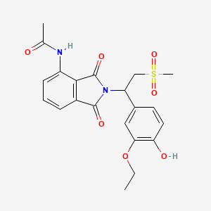 N-(2-(1-(3-Ethoxy-4-hydroxyphenyl)-2-(methylsulfonyl)ethyl)-1,3-dioxoisoindolin-4-yl)acetamide