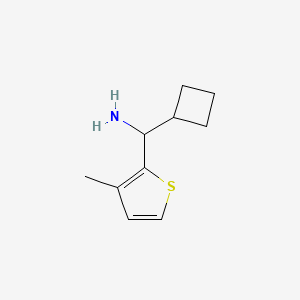 molecular formula C10H15NS B13658254 Cyclobutyl(3-methylthiophen-2-yl)methanamine 