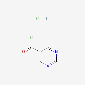 molecular formula C5H4Cl2N2O B13658270 Pyrimidine-5-carbonyl chloride hydrochloride 