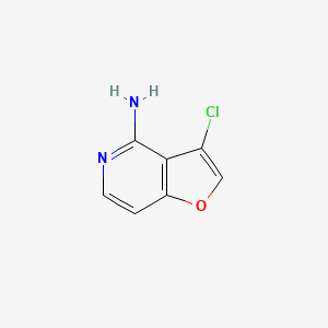 molecular formula C7H5ClN2O B13658337 3-Chlorofuro[3,2-c]pyridin-4-amine 