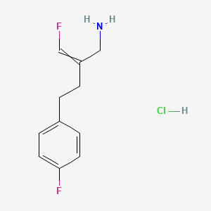 2-(Fluoromethylidene)-4-(4-fluorophenyl)butan-1-amine;hydrochloride