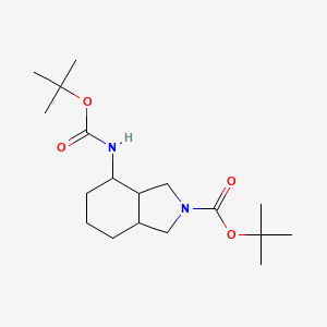 molecular formula C18H32N2O4 B13658361 (3AR,4R,7aS)-tert-butyl 4-(tert-butoxycarbonylamino)-hexahydro-1H-isoindole-2(3H)-carboxylate 