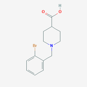 molecular formula C13H16BrNO2 B1365837 1-[(2-bromophenyl)methyl]piperidine-4-carboxylic Acid 