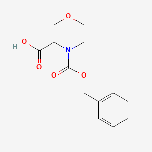 molecular formula C13H15NO5 B1365841 Acide 4-Cbz-morpholine-3-carboxylique CAS No. 256446-67-0