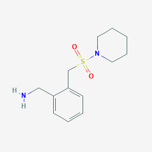 molecular formula C13H20N2O2S B13658473 (2-((Piperidin-1-ylsulfonyl)methyl)phenyl)methanamine 