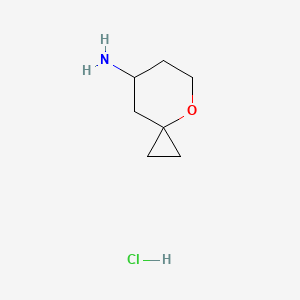 molecular formula C7H14ClNO B13658474 4-Oxaspiro[2.5]octan-7-amine hydrochloride 