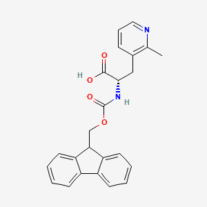 molecular formula C24H22N2O4 B13658525 (S)-2-((((9H-Fluoren-9-yl)methoxy)carbonyl)amino)-3-(2-methylpyridin-3-yl)propanoic acid 