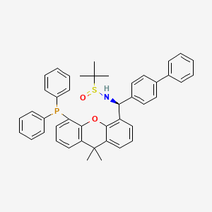 (R)-N-((S)-[1,1'-Biphenyl]-4-yl(5-(diphenylphosphanyl)-9,9-dimethyl-9H-xanthen-4-yl)methyl)-2-methylpropane-2-sulfinamide