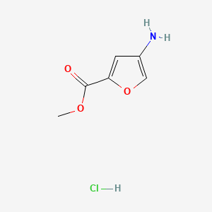 molecular formula C6H8ClNO3 B13658565 Methyl 4-Aminofuran-2-carboxylate Hydrochloride 