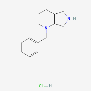 molecular formula C14H21ClN2 B13658581 1-Benzyloctahydro-1H-pyrrolo[3,4-b]pyridine hydrochloride 