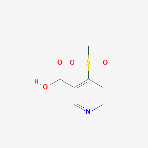 molecular formula C7H7NO4S B13658592 4-(Methylsulfonyl)nicotinic acid 