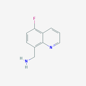 molecular formula C10H9FN2 B13658627 (5-Fluoroquinolin-8-yl)methanamine 