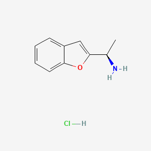 molecular formula C10H12ClNO B13658637 (1R)-1-(1-benzofuran-2-yl)ethan-1-amine hydrochloride 