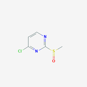 molecular formula C5H5ClN2OS B13658647 4-Chloro-2-(methylsulfinyl)pyrimidine CAS No. 97229-10-2