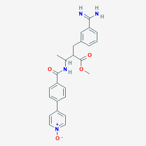 molecular formula C25H26N4O4 B13658655 methyl (2R,3R)-2-[(3-carbamimidoylphenyl)methyl]-3-[[4-(1-oxidopyridin-1-ium-4-yl)benzoyl]amino]butanoate 