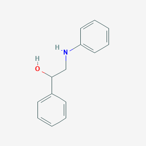 molecular formula C14H15NO B13658671 1-Phenyl-2-(phenylamino)ethan-1-ol 