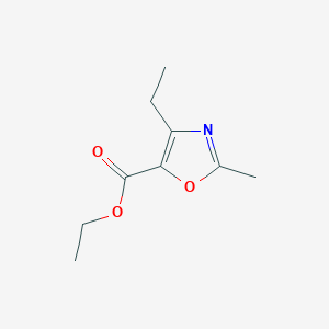 molecular formula C9H13NO3 B13658693 Ethyl 4-ethyl-2-methyloxazole-5-carboxylate 