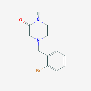 molecular formula C11H13BrN2O B1365870 4-[(2-Bromophenyl)methyl]piperazin-2-one 