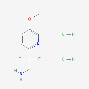 molecular formula C8H12Cl2F2N2O B13658701 2,2-Difluoro-2-(5-methoxypyridin-2-yl)ethanamine dihydrochloride 