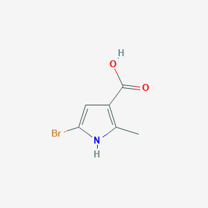 molecular formula C6H6BrNO2 B13658705 5-Bromo-2-methyl-1H-pyrrole-3-carboxylic acid 