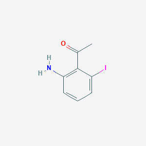 molecular formula C8H8INO B13658721 1-(2-Amino-6-iodophenyl)ethanone 