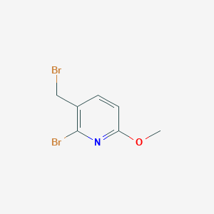 molecular formula C7H7Br2NO B13658731 2-Bromo-3-(bromomethyl)-6-methoxypyridine 