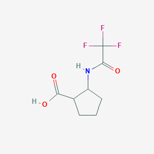 molecular formula C8H10F3NO3 B13658743 2-(2,2,2-Trifluoroacetamido)cyclopentane-1-carboxylic acid 